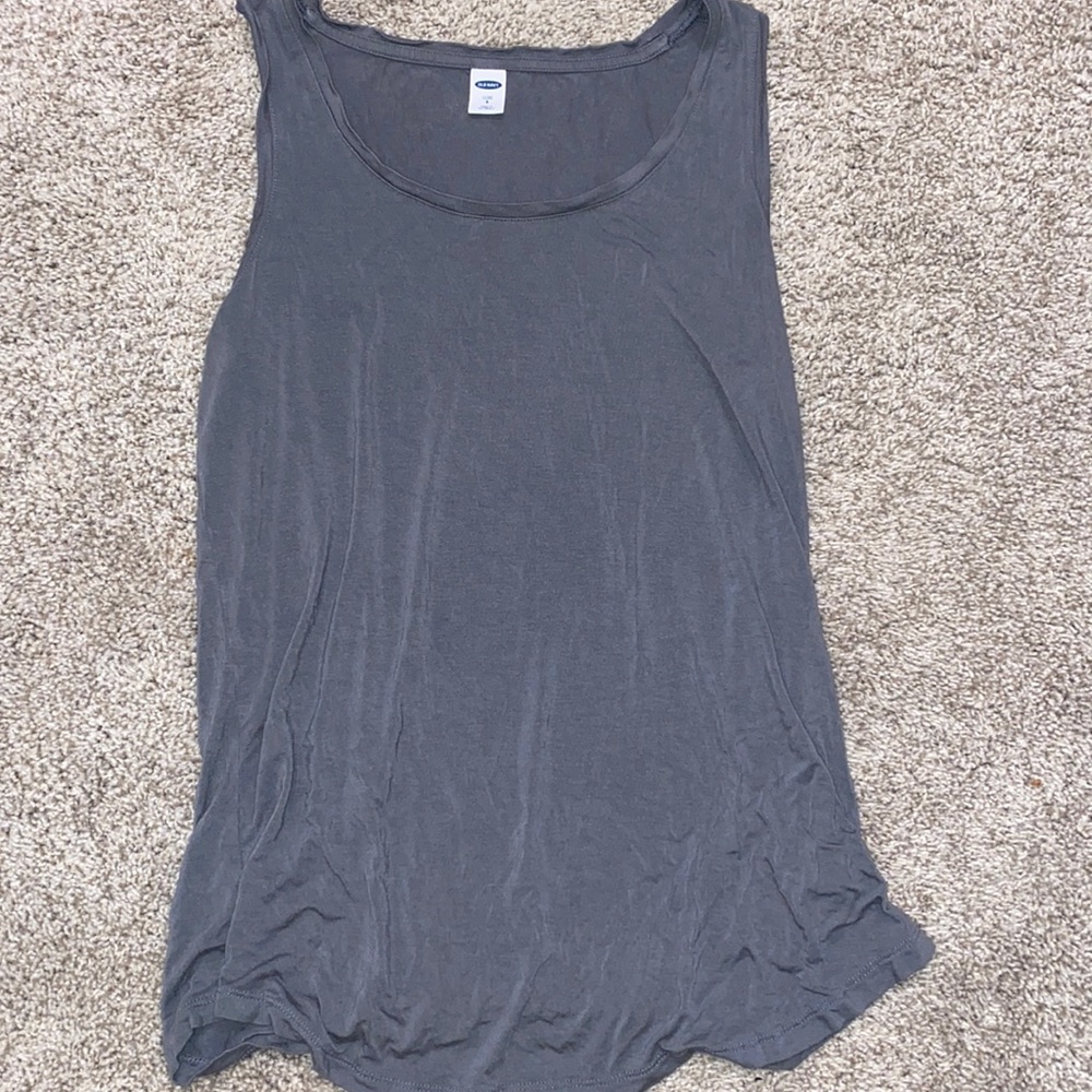 Grey flowy tank